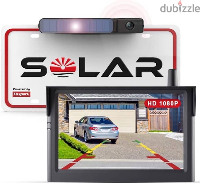 Solar Wireless Backup Camera for Car (1080P) 0