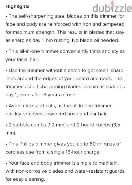 philips trimmer 6 in 1 6