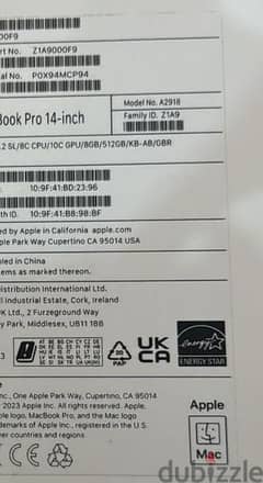 MacBook pro m3 
14 inc 
512 g 
8 ram 
Arabic. English 
Silver 0
