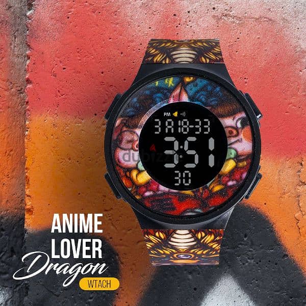 ساعة رقمية anime lover لمحبي الأنمي 1