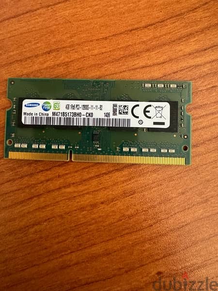 رام 4 مستعمله  لاب توب ddr3 pcl 0