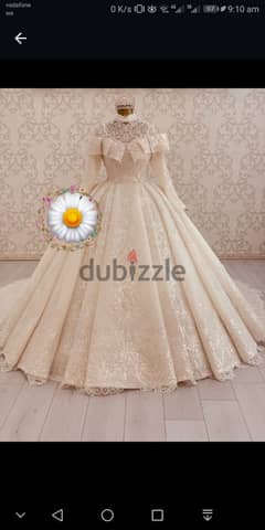 فستان زفاف جوميه شامبين بالطرحة تحفة 0