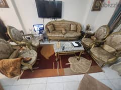 couch and 4 chairs and table