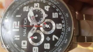 ساعة nautica موديل رياضي باللون الأسود الفاخر العلبة الأصلية 0