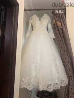 فستان زفاف جديد اتاجر مرة واحدة تصفية الاتيليه سعر لقطة بالطرحة