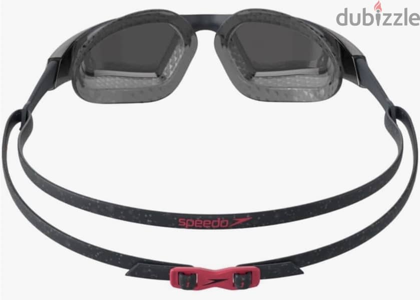 Speedo Unisex's Aquapulse Pro Swimming Goggle, Oxid Grey/Phoenix Red/S 2