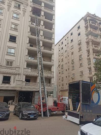 شركة الحمد لنقل ورفع العفش، ونش رفع الاثاث، داخل جليم