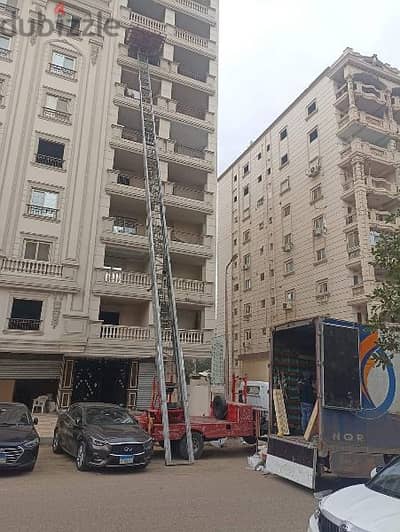 شركة الحمد لنقل ورفع العفش، ونش رفع الاثاث، داخل الحضرة