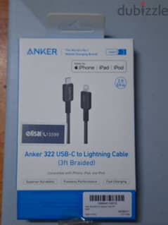 Anker PowerLine 322  USB-C to Lightning  3ft - Black