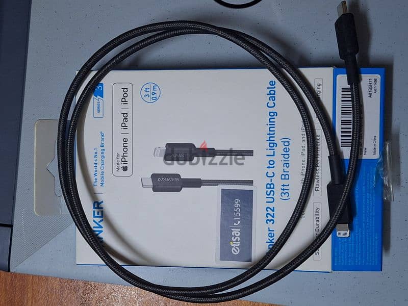 Anker PowerLine 322  USB-C to Lightning  3ft - Black 1