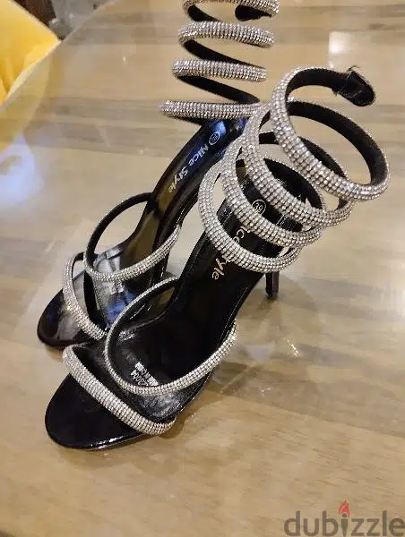 Black Sandals with High Heel