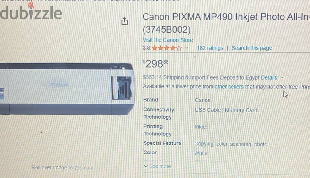 printer  canon pixma mp40 0