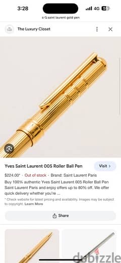 gold pen saint laurent 0