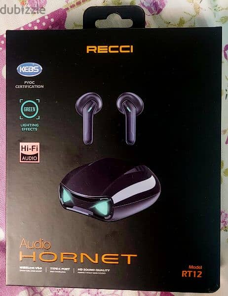 Earbuds Recci RT12 gaming ايربودز 0