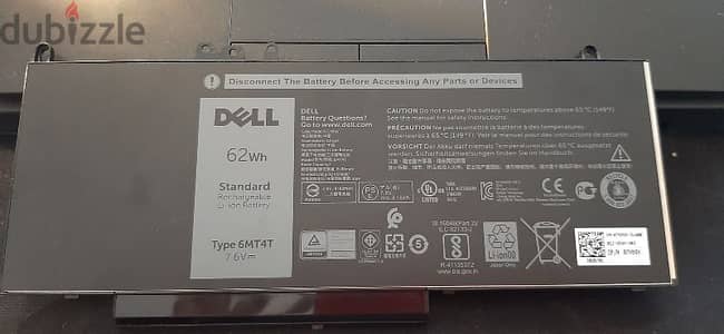 Dell 62wh battery for laptop