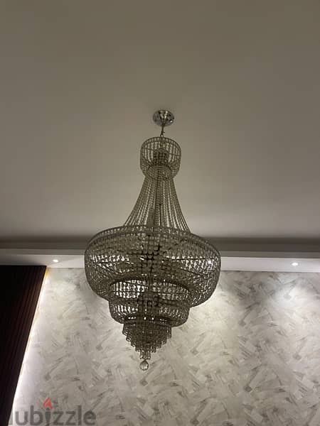 modern chandelier two chandeliers 0