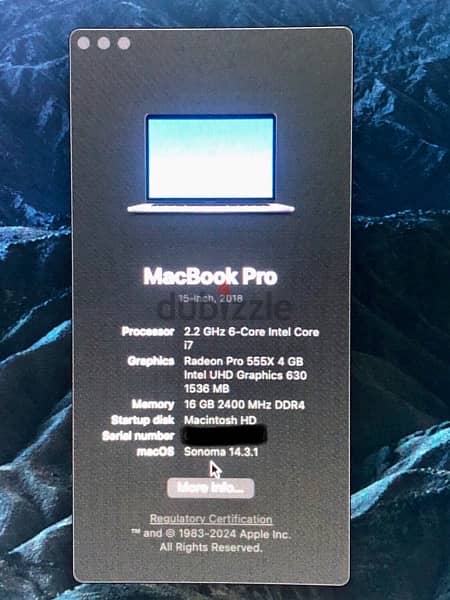 MacBook Pro 2018 , 15 inch like brand new 0