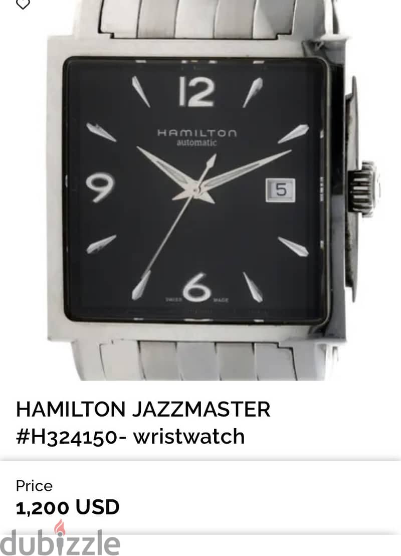 Original AUTOMATIC HAMILTON Swiss Made OverSize Watch بحاله الجديده 9
