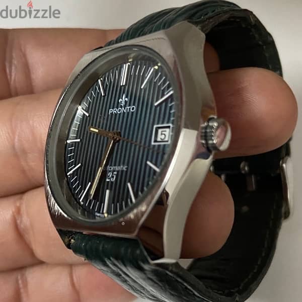 Original Swiss Made Automatic PRONTO 38mm ساعه نادره جدا كالجديده 4