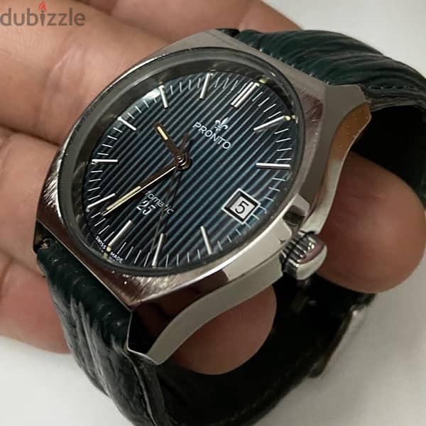 Original Swiss Made Automatic PRONTO 38mm ساعه نادره جدا كالجديده 6