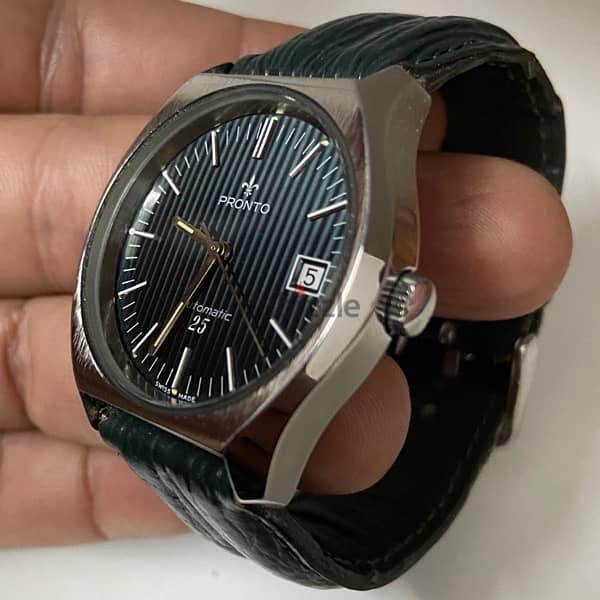 Original Swiss Made Automatic PRONTO 38mm ساعه نادره جدا كالجديده 7