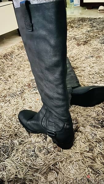 zara original natural leather boot for women size 39 جلد طبيعي 2