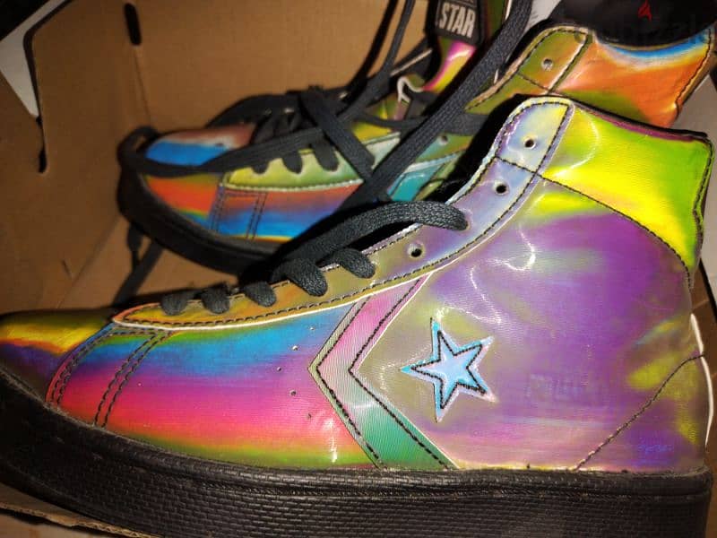 Converse Pro Leather High Top Spectrum Iridescent Skate 1