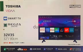 toshiba smart tv 32 inch + wall stand + warranty 0