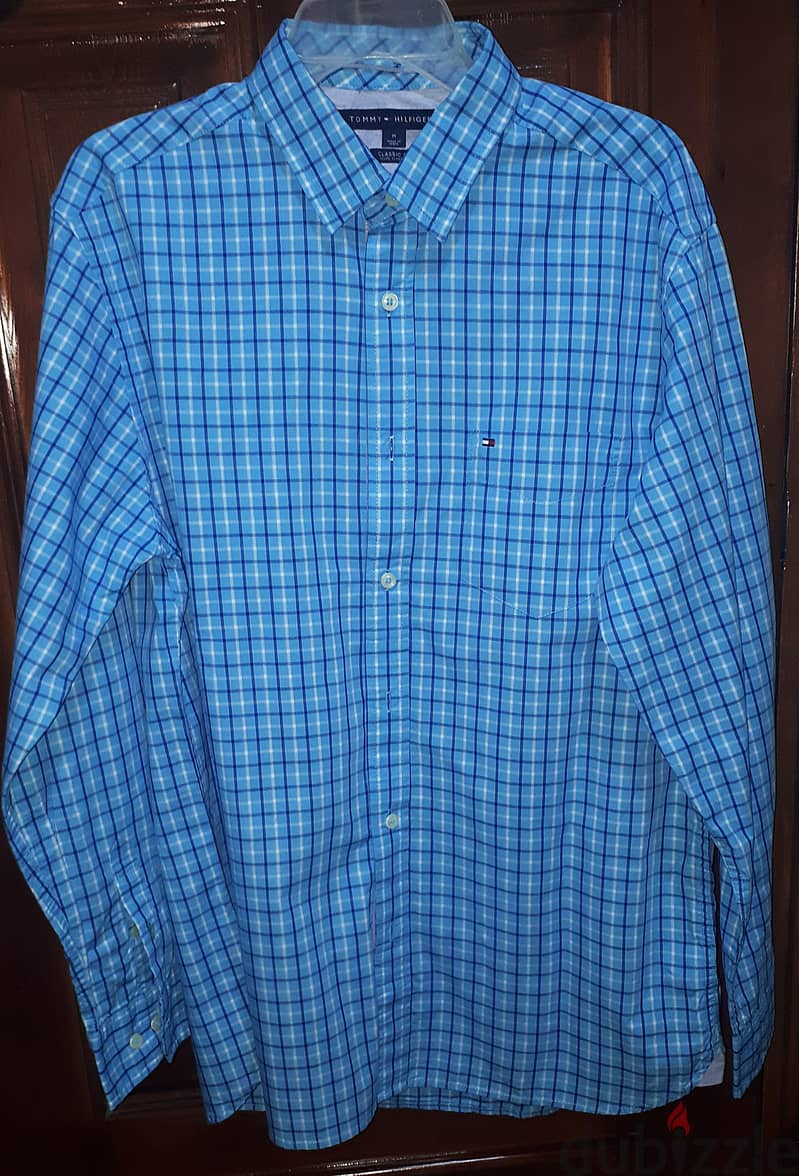 Tommy H. Shirt قميص تومى أزرق أصلى 2