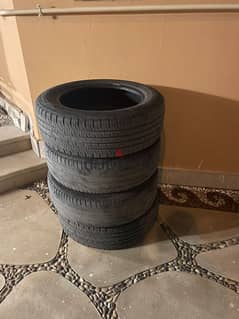 Used Michelin car tyres size 215/60R17 (4 off)