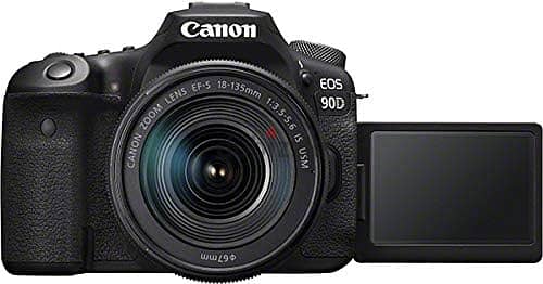 Canon 90D Digital SLR Camera with 18-135 IS USM Lens - Black