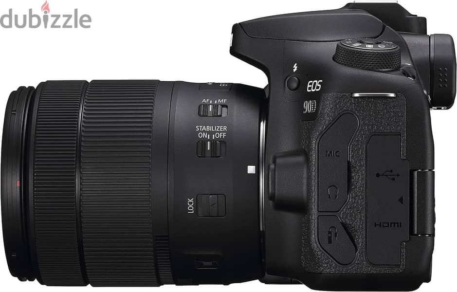 Canon 3616C016 90D Digital SLR Camera with 18-135 IS USM Lens - Black 3