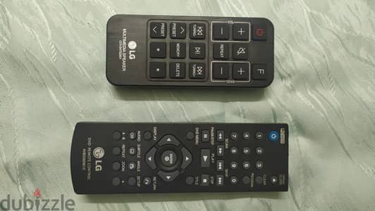 LG remote for multimedia speaker and DVD