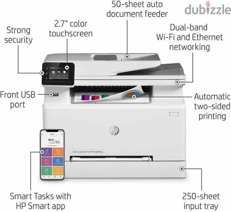 Printer HP Color LaserJet Pro MFP M283fdw 3