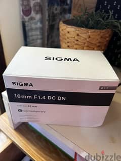 Sigma 16 1.4 m mount for Canon 0