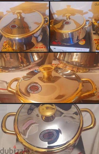Zahran Gold Plated Cooking Pots (طقم حلل زهران ذهب) للجادين فقط 3
