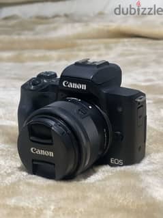 camera canon m50 With lens 50mm 1.8f STM & flash Godox TT680c 0