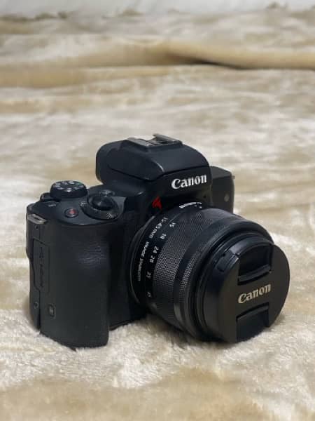 camera canon m50 With lens 50mm 1.8f STM & flash Godox TT680c 1