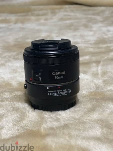 camera canon m50 With lens 50mm 1.8f STM & flash Godox TT680c 3
