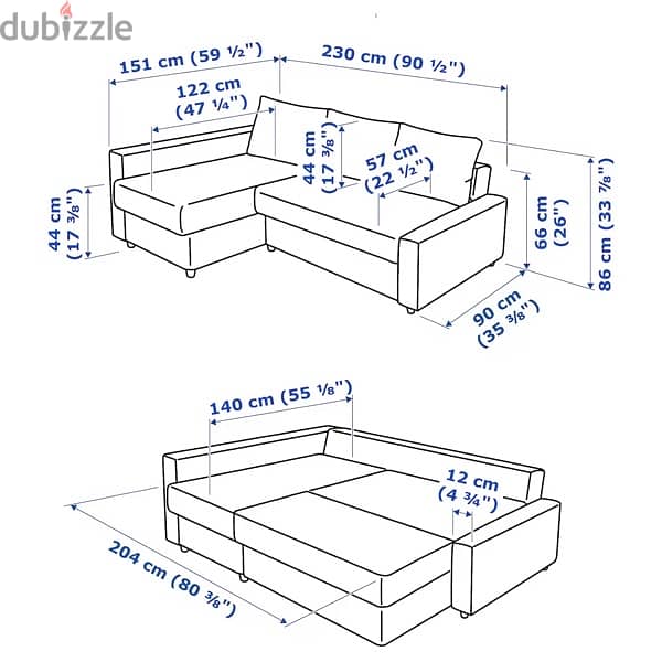IKEA sofa bed with storage 4