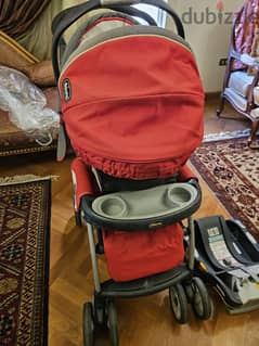 Chicco Cortina Red Fuego Baby Stroller as new recently cleaned