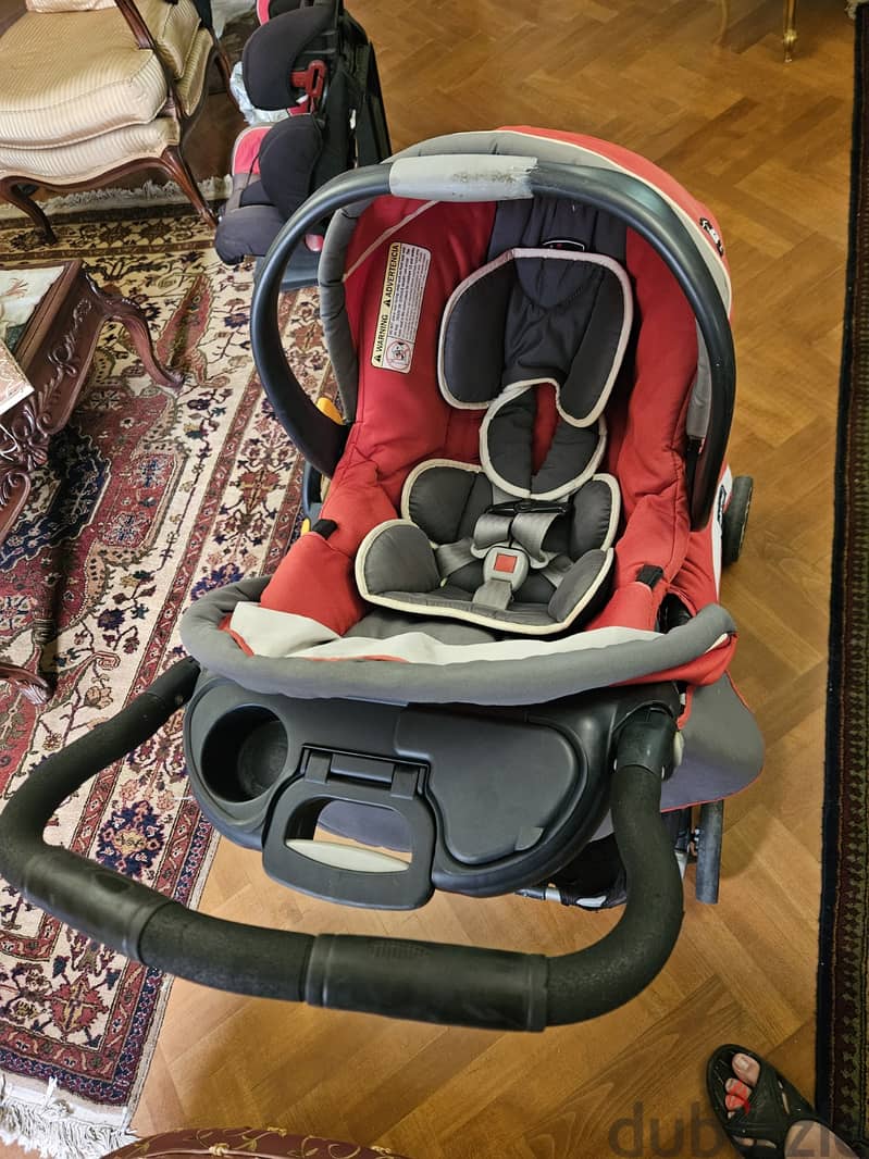 Chicco Cortina Red Fuego Baby Stroller as new recently cleaned 4