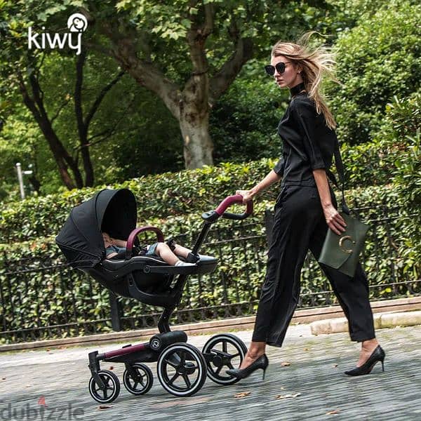 KIWY #BABY stroller 3*1 premium Quality Black  colour 1