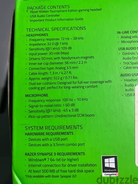 Razer Kraken Tournament Edition Thx 7.1 Surround Sound Gaming Headset 7