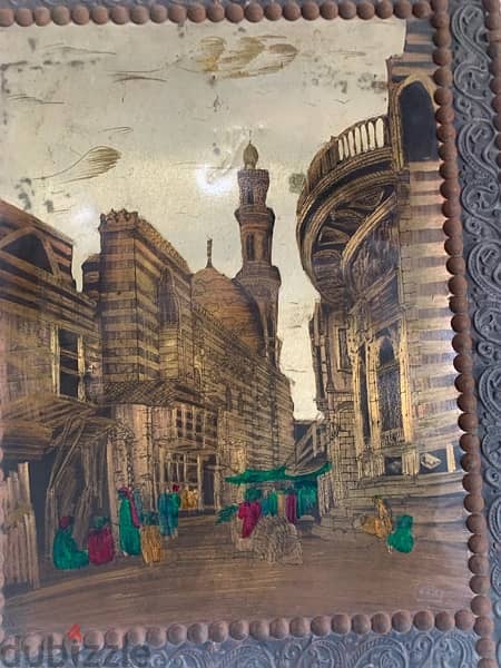 عدد ٣ لوحات نحاس اصلي هاند ميد عتيقه للمناطق الاثريه و الأحياء القديمة 2