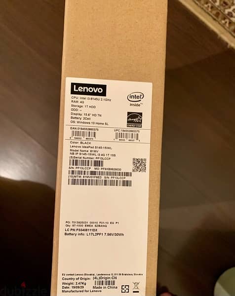 Lenovo Laptop IdeaPad S145 - Windows 11 + Lenovo Bag 3