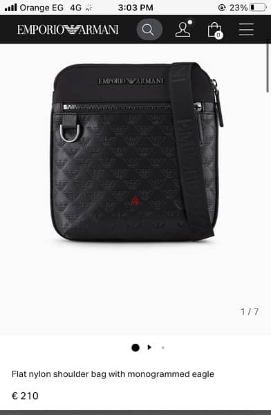 original armani luxury cross bag new 8
