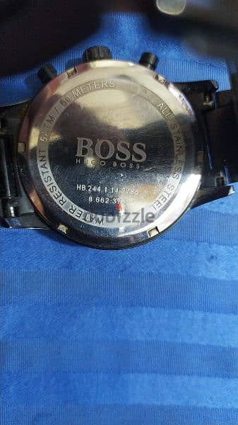 ساعة هوجو بوس Boss أصلية للرجال باللون الأسود موديل 1513278 1
