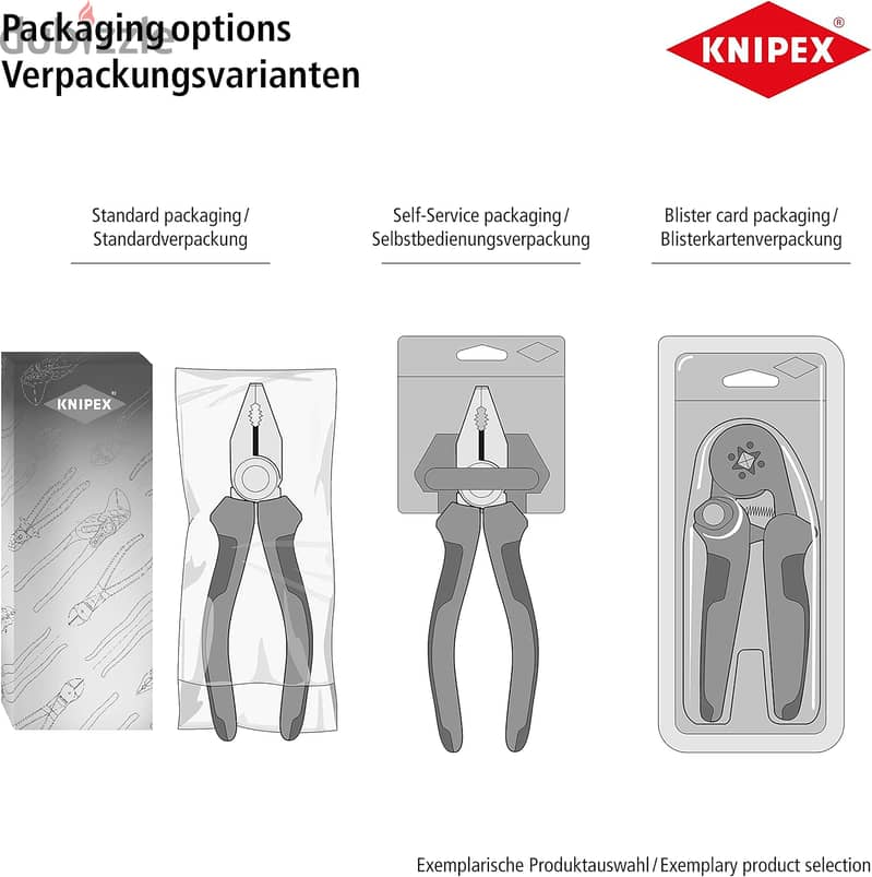 KNIPEX 08 26 145 Needle-Nose Combination Pliers chrome plated insulate 14