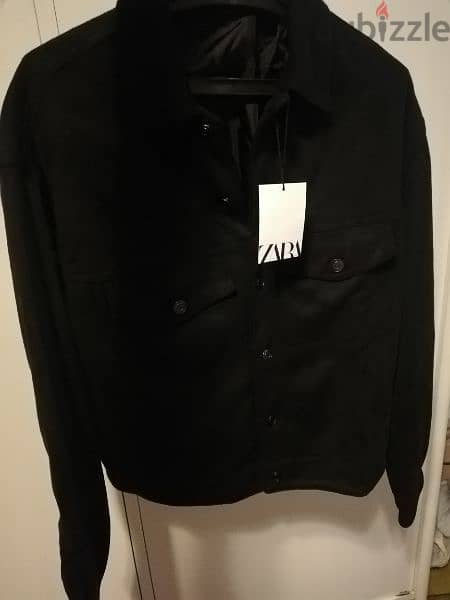 Brand New ZARA Faux Suede Over shirt with long sleeves 6